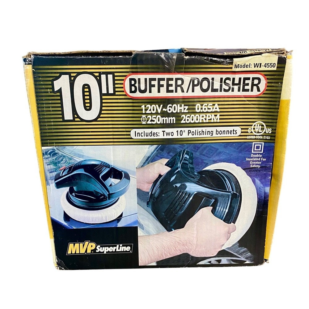 MVP SuperLine Buffer Polisher 10" Extra Large Automotive Detailing Tool